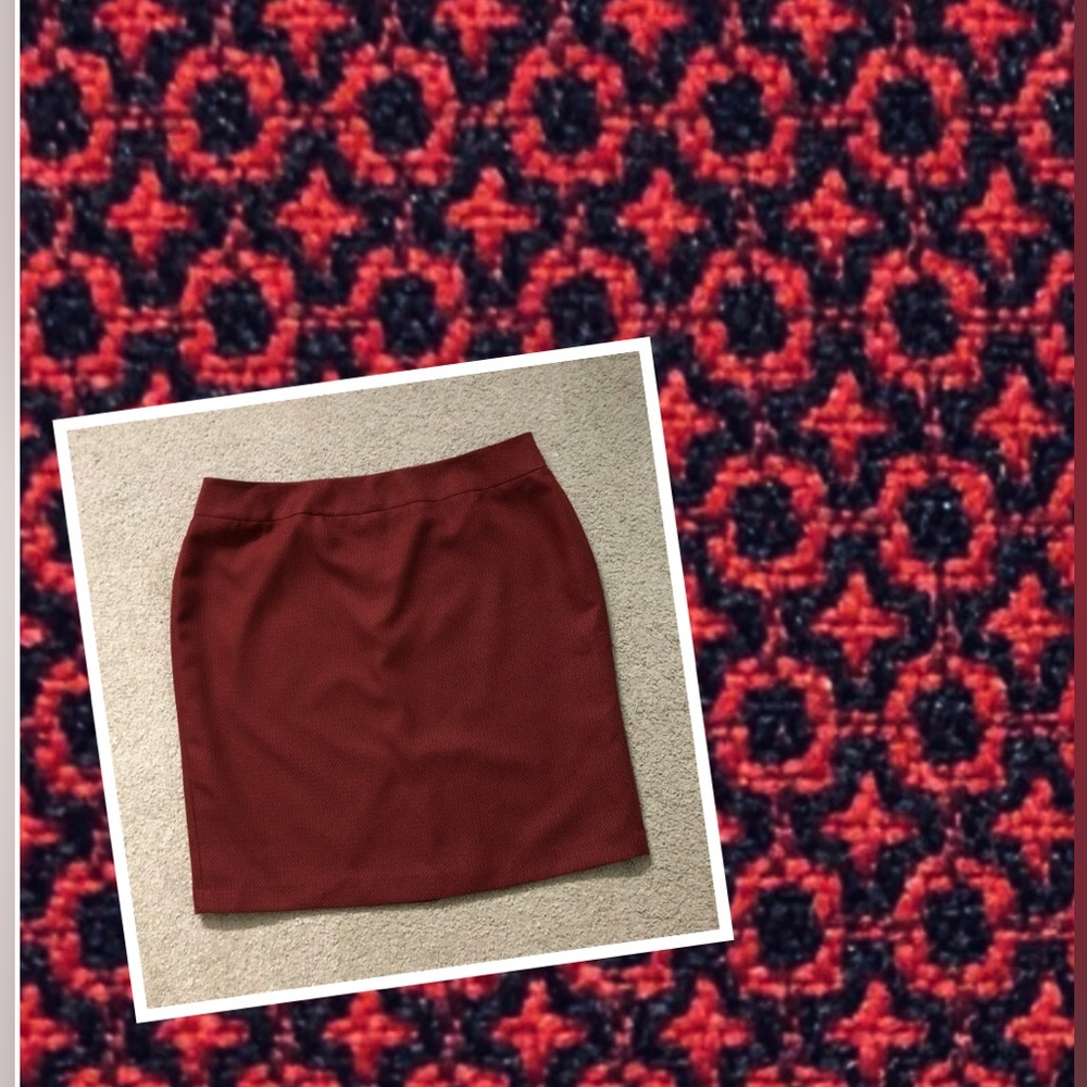 Le Suit Separates Skirt Size 22W Elegance Classic Red Pencil Straight